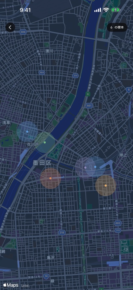 音で染まる地図